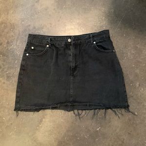 Black denim Topshop skirt